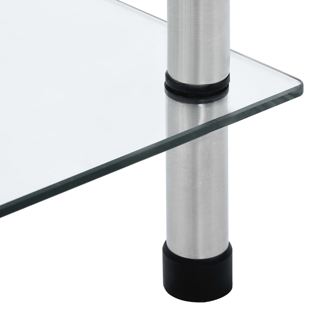 Vidaxl 6-Tier Shelf, Transparent, 40X40X160 Cm, Tempered Glass