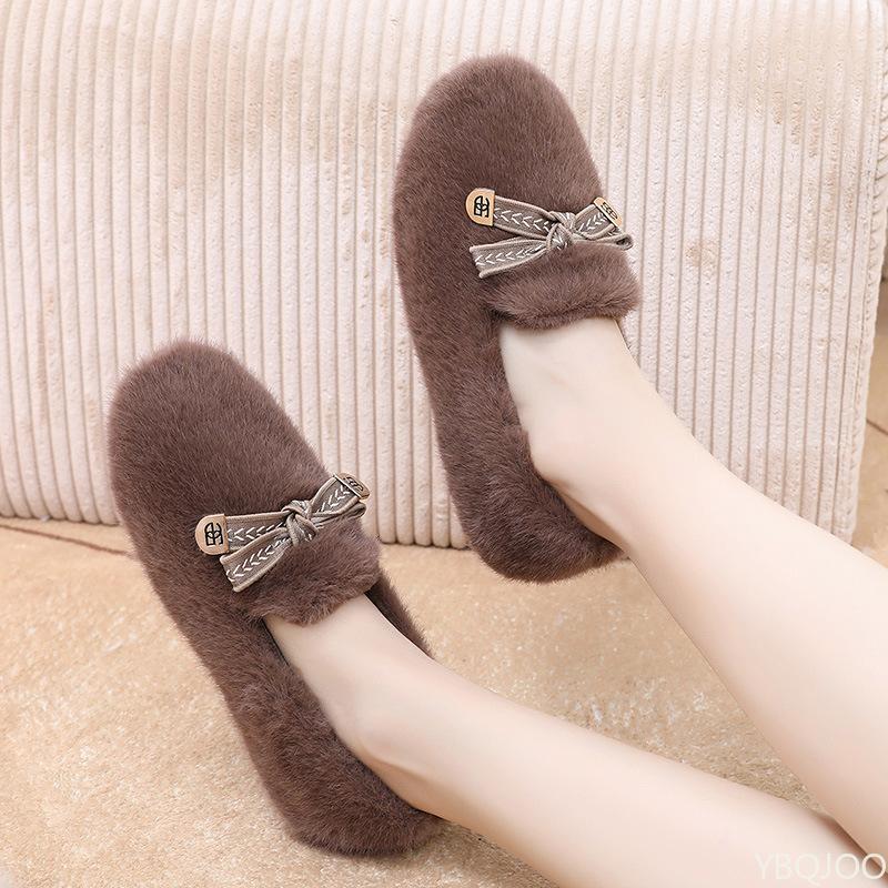 Fashion Winter New Fashionable Cotton Shoes Thick Casual Flat Shoes Comfortable Warm Simple Versatile Shoes for Women