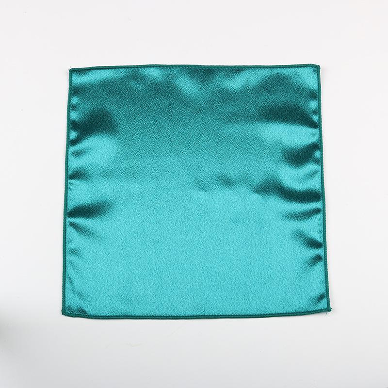 Solid Color Glossy Pocket Towel Handkerchief Suit Black Red High-Density Small Square Towel Chest Towel