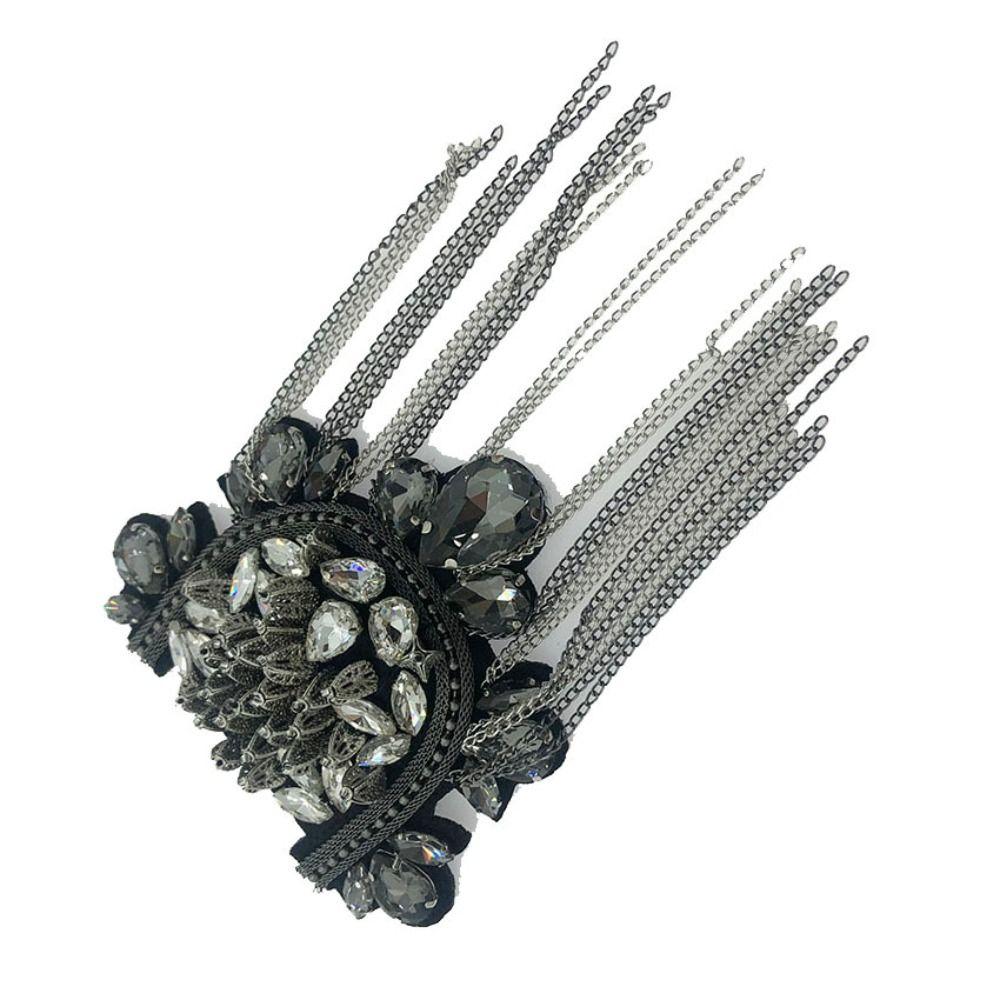 Breastpin Brooch Shoulder Board Cool Jacket Vintage Brooch Tassel Chain Epaulette  Men