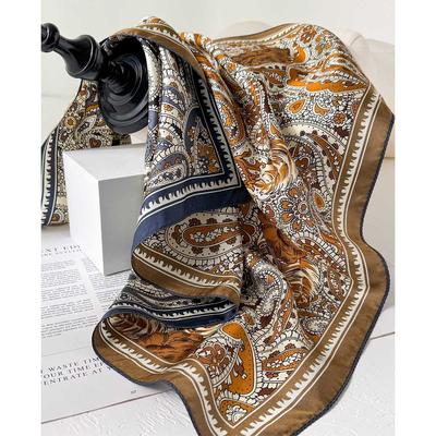 100% Natural Twill Silk Scarf for Women Neck Double Side Female Foulard Shawl Square Neckerchief Lady Hijab Bandana New Scarves