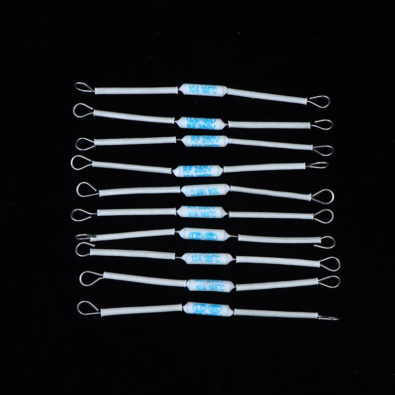 10Pcs High Temperature Ceramic Thermal Fuse 10/15/20A 250V 185℃ 230℃ for Small Home Appliance Replacement