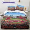 Name Custom St. Louis Cardinals Pattern Bedding Set Quilt Cover Pillowcase Home Decor Gift (1 * duvet cover + 2 * pillowcase, without core)