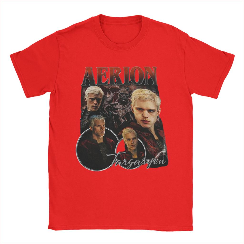 Casual Aerion Targaryen T-Shirt for Men Crewneck Cotton T Shirt  Short Sleeve Tee Shirt Birthday Gift Tops
