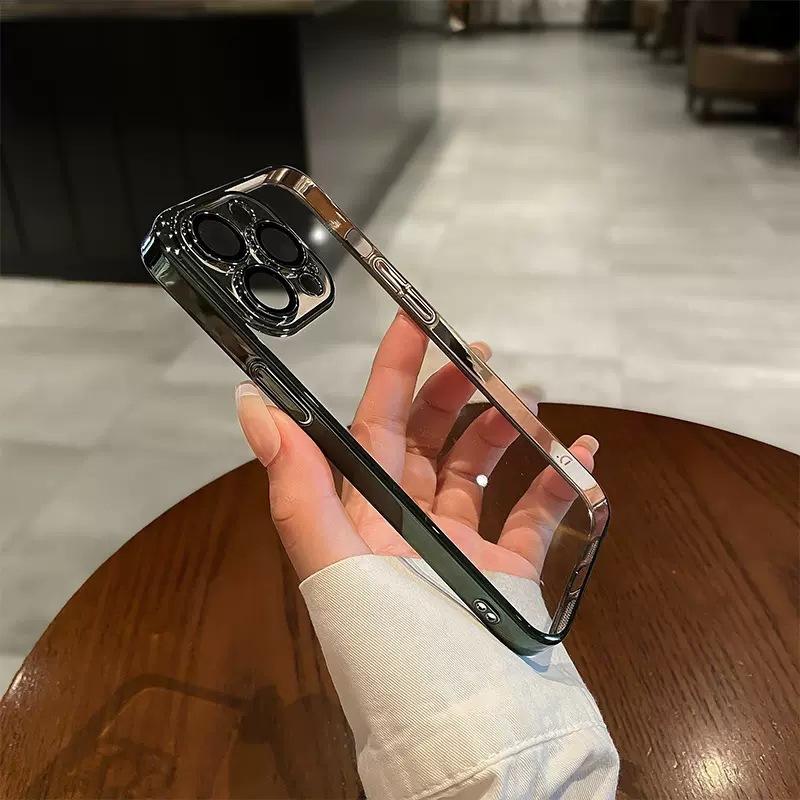 Anwendbar auf Apple 16 Handyhülle Vollumschließend Einfach PC Galvanisiert IPhone 15 Promax Schutzhülle Transparent 14/13 Hart