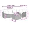 Garden Sofa Set 6 Pcs Beige Poly Rattan