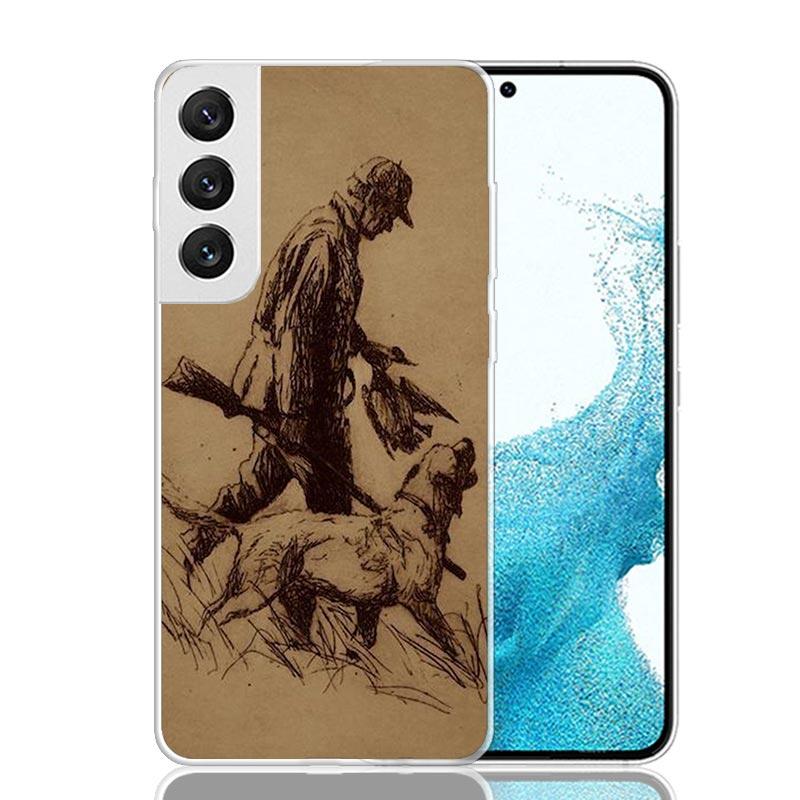 Hunter Dog Hunting Phone Case For Samsung Galaxy S26 Ultra S23 S24 S25 Edge S20 FE S21 S22 Plus Soft Print Shell Cover Fundas Ga