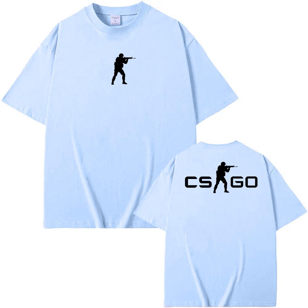 Counter Strike Game Logo Print T-shirt High Quality Hot-blooded gunfightGame T-Shirt Spring/Summer Casual Comfortable cotton Tee