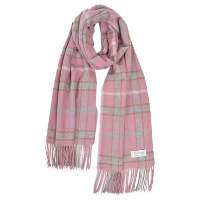 Merfirge Cashmere Blend Wool Stole X 90% Wool, 10% (Unisex) (60cm 200cm) (cw2466) (Pink Check)