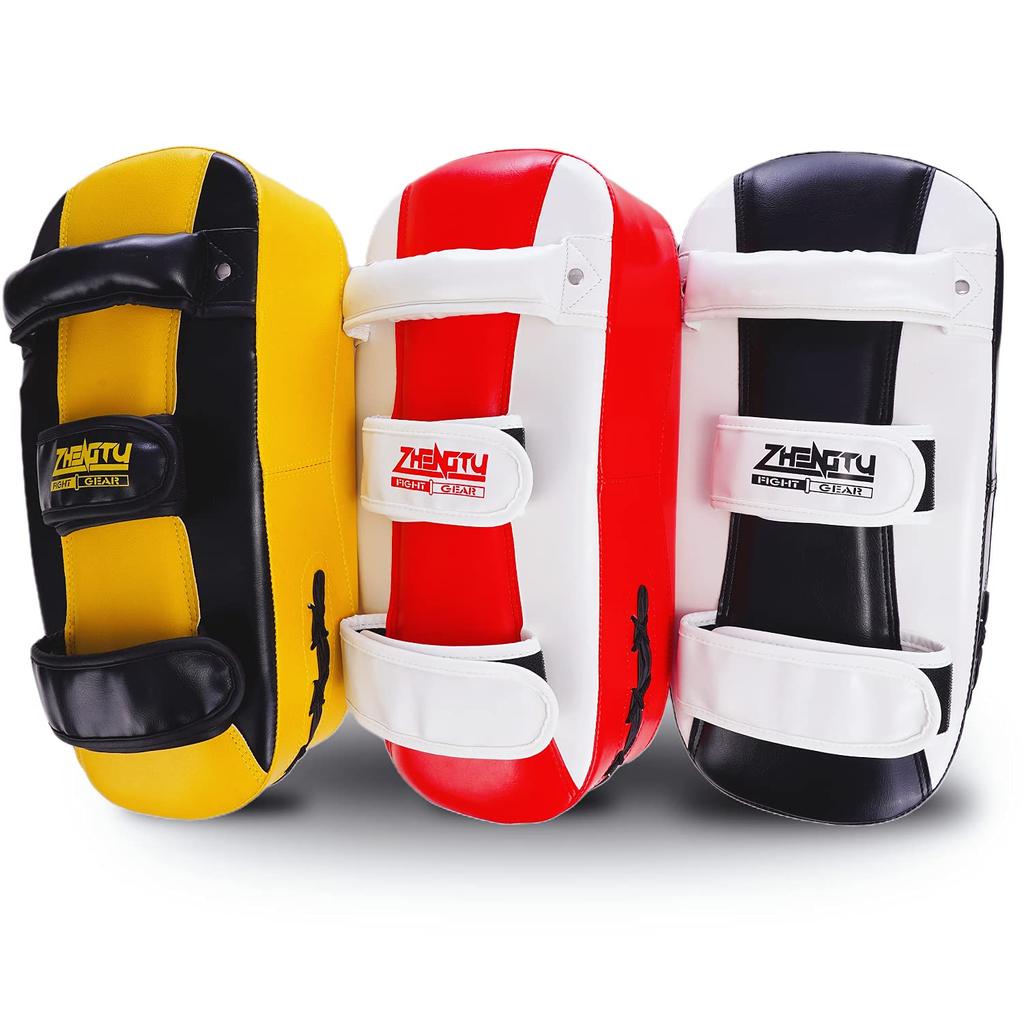 ZHENGTU Kick Punching Boxing Martial Boxing and Mitts, Mitts, Mitts, Lightweight, Arts, Karate, Training, Practice, Exercise… (Red White)