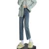 High Waist Women's Straight Jeans: Slim Fit Cigarette Style for Spring & Autumn 2025