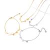 European Style 5-Pointed Star Titanium Steel Necklace & Bracelet Set for Women - Simple, Versatile, Light Luxury Clavicle Chain