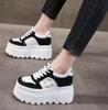 Fashion 10CM Microfiber Leather Spring Platform Wedge Women Casual Shoes Bling Skate Boarding Fashion Autumn Shoes Chunky Sneakers