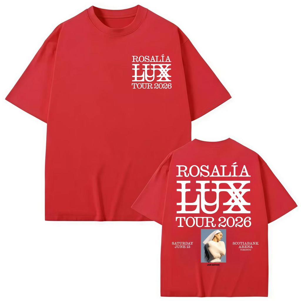 Singer Rosalia LUX Tour T Shirts Men Women Clothing High Quality Fashion T-shirts Summer Loose Short Sleeve T-shirt