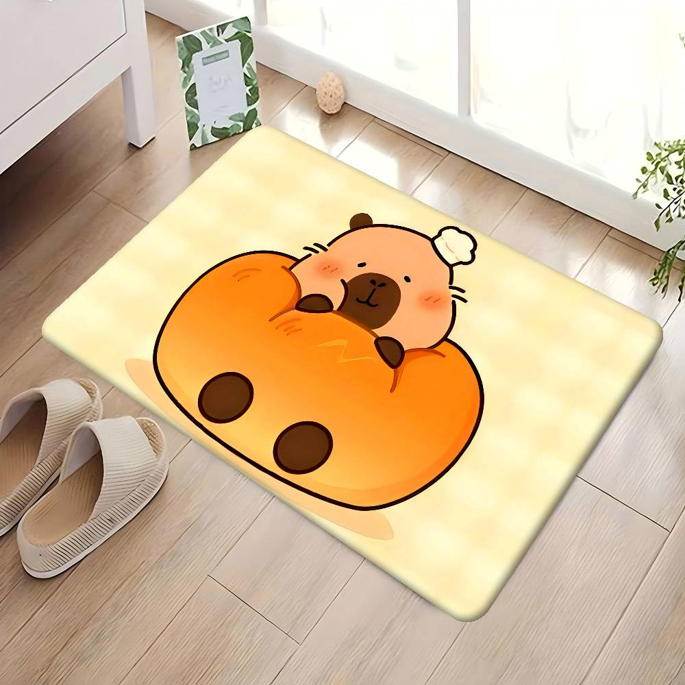 Cartoon Capybara Hippo Entrance Door Mat Nordic Style Bedroom Living Room Doormat Home Balcony Anti-Slip Modern Home Decor