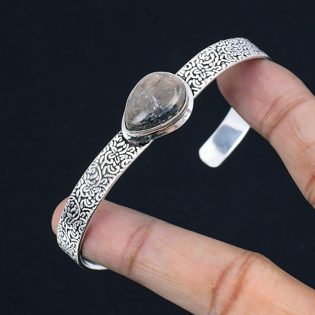 Frauentag Sale Sterling Silber Birne Spinnennetz Jaspis Edelstein Armreif Armband