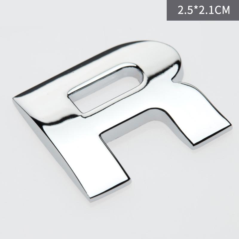 Custom 3D Car Number Alphabet Stickers Zinc Alloy Metal Chrome Emblem Scratch Proof Durable for Auto Badge Motorcycle Laptop Decor