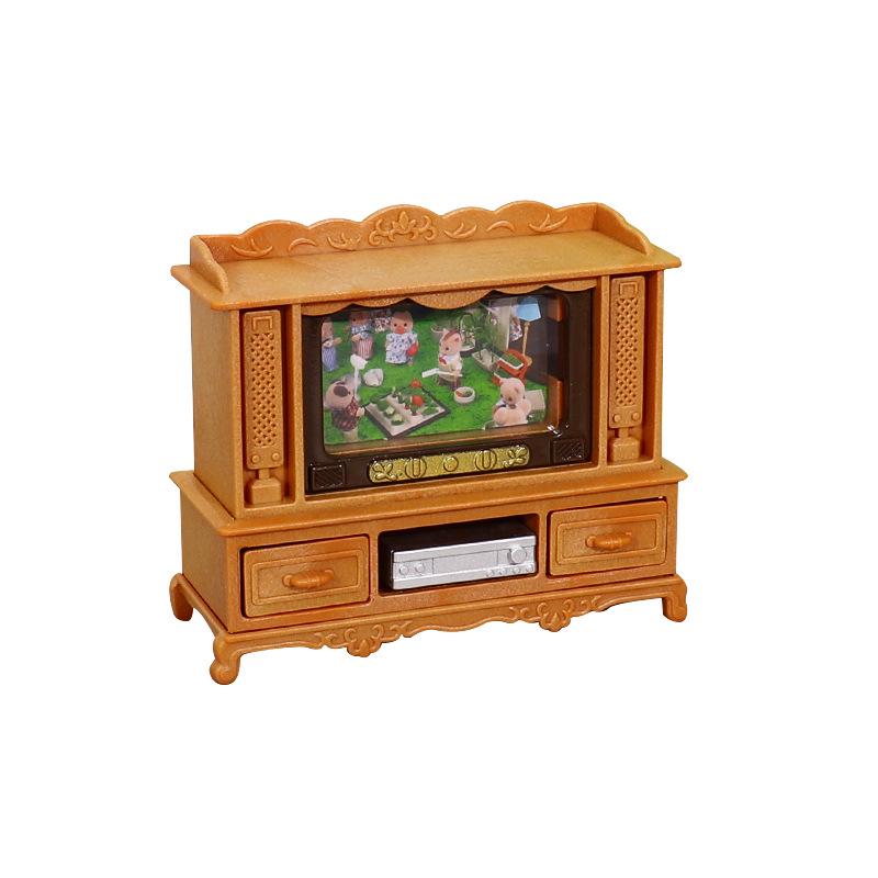 Cross-Border Dollhouse Living Room Sofa TV Set: Small Furniture Boutique Toys for Children