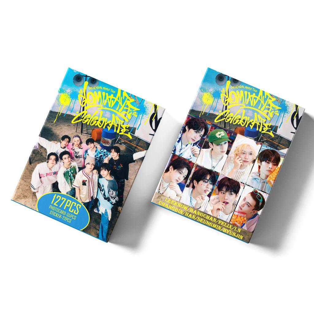 127Pcs Stray Kids Lomo Card Sticker World Tour Dominate: Celebrate Skzoo Collection Card Peripheral Gifts