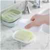 1Pcs Portable Soap Dishes Double-layer Plastic Soap Box Household Bathroom Drain Soap Tray Bathroom Soap Box With Cover