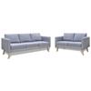 Day and Night - Day and Night 2 and 3 Seater Sofa Set In Light Grey Fabric