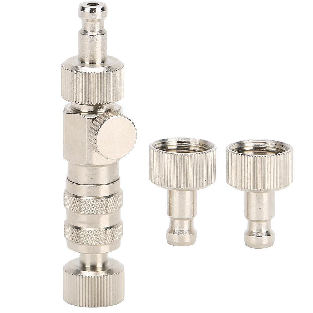 3pcs Airbrush Connector Quick Release Coupling with Air Flow Adjustment Air Compressor Fitting