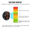 Waterproof Mobile Phone Charging Voltage Meter 12V/2A QC 2.0/3.0 USB Charger Socket for Car Boat Motorcycle Dual USB Power Outlet with LED Digital