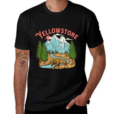Yellowstone National Park Tshirt Labor Work Casual Tshirt