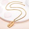 European and American Hip Hop Glossy Geometric Pendant Men's Long Versatile Chain Blade Necklace