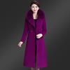 Women's Mid-Length Korean Wool Coat with Fox Fur Collar – Autumn/Winter
