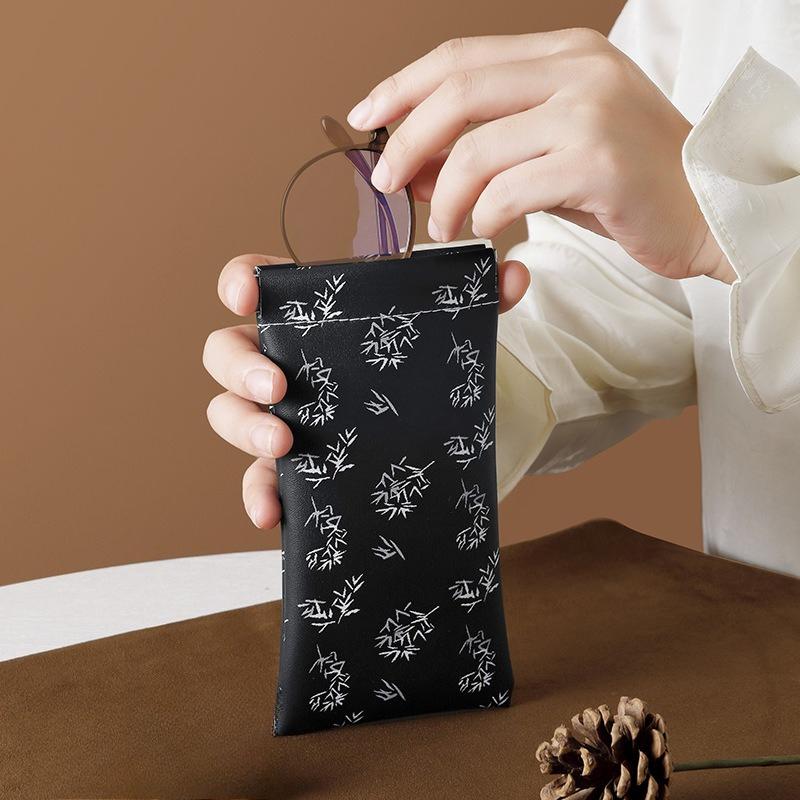 Fashion Pu Leather Sunglasses Bags Portable Soft Coins Lipsticks Storage Case Pouch High-Grade Waterproof Eyewear Mini Bag