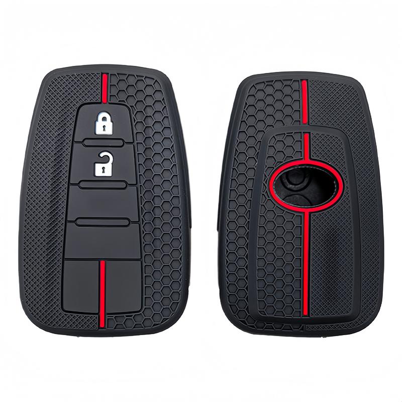Silicone Car Key Case Cover Shell Fob For Toyota Prius Camry Corolla C-HR CHR RAV4 Prado 2018 2022 Key Chain Accessories