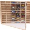 In-Stock Wall-Mounted Solid Wood Toy Rack: Multi-Grid Car Storage & Figurine Display