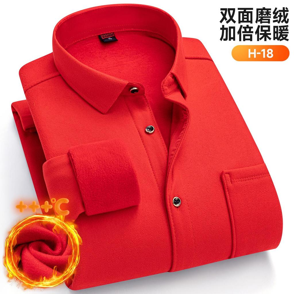 New Plus Size 8XL 7XL 6XL Men's Shirt Autumn Winter Fleece Thickened Warm Long Sleeve Plaid Business Casual Slim-fit Man Clothes