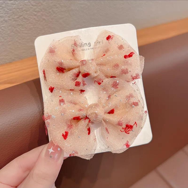 Grampo de Cabelo Coroa de Laço de Organza Infantil – Acessório Presilha de Fada