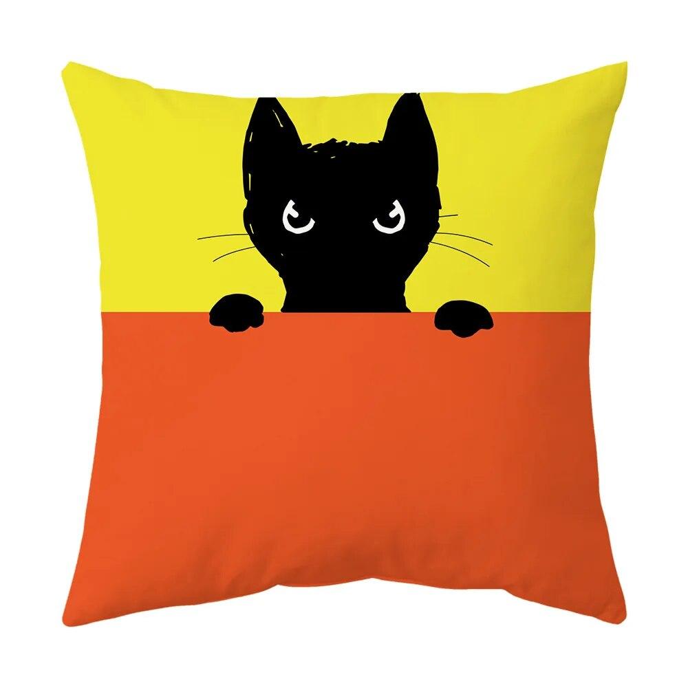 Sofa Chair Bed Living Room Decorative Pillowcase Fashion Cartoon Cute Cat Pillowcase