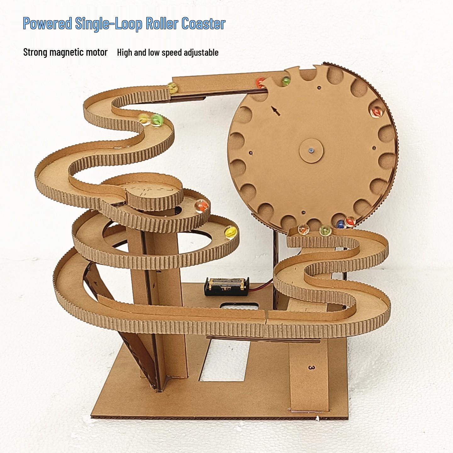 DIY Cardboard Roller Coaster Kit: Turn Waste into Treasure - Science Play-and-Learn Assembly Pack