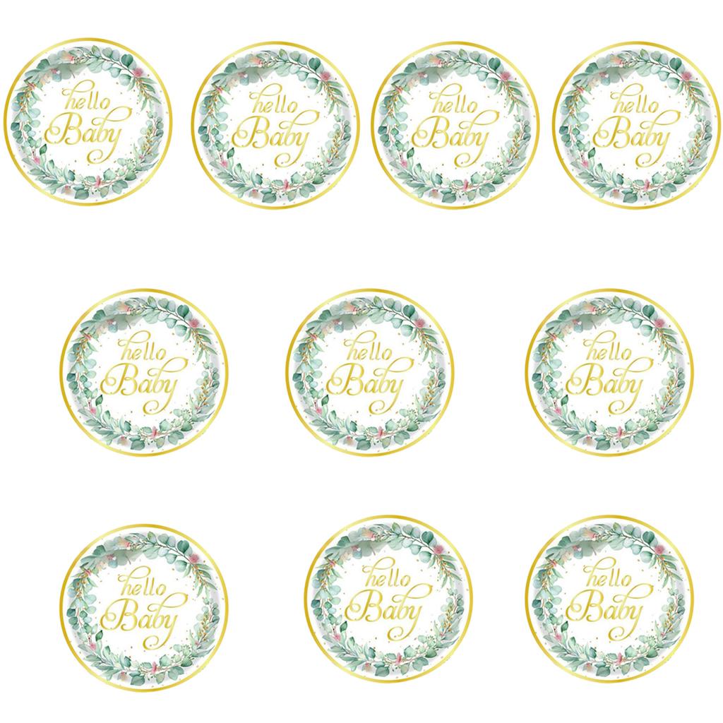 10/20 kusů jednorázových papírových talířů, papírových ubrousků, potřeb pro oslavu narozenin miminka pro chlapce a dívky