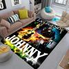 Rock Legend Johnny: Fire Music Carpet Doormat Suitable for All Seasons Room Art Bathroom Mat