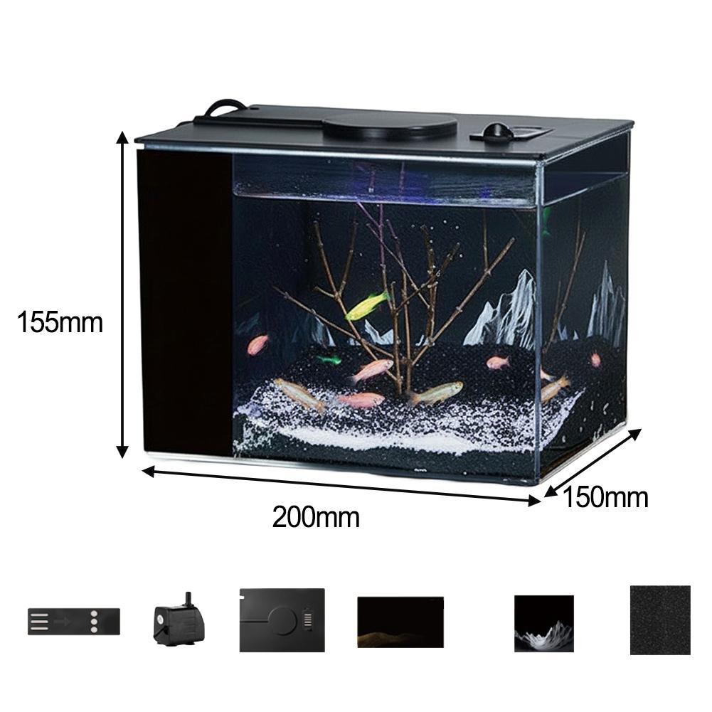 160L/H Selbstzirkulierendes Aquarium mit integrierter Filterwatte und Sauerstoffanreicherung für die Tischaufstellung