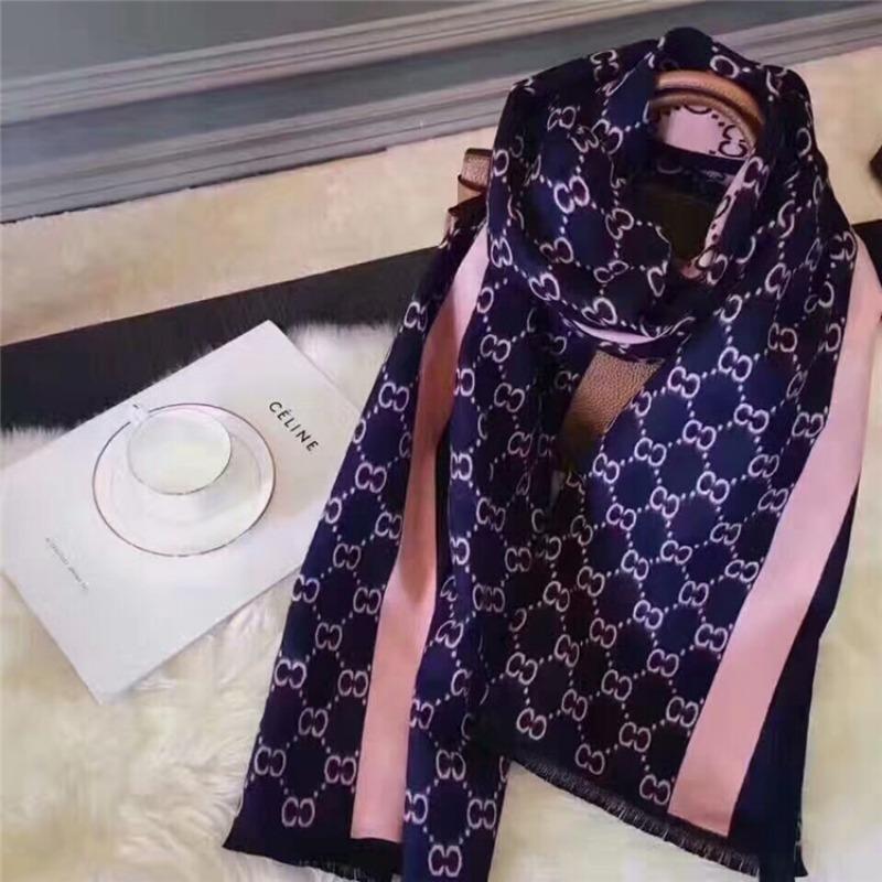 Letter imitation cashmere scarf women's autumn and winter air conditioner shawl thickened to keep warm stall supply