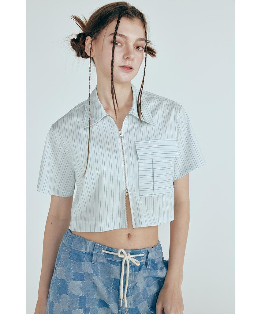 Kinetikeullo Two-Way Crop Shirt (Mint)