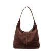 Autumn and winter retro bags women's Maillard style suede face tote bag large capacity commuter casual shoulder bag