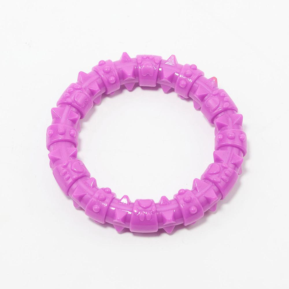 

Pet Spiked Ring Toy - Dog Toothbrush & Molar Stick, Durable Chew Toy for Teeth Cleaning, Fun Play Toy for Puppies/Adult Dogs фиолетовый