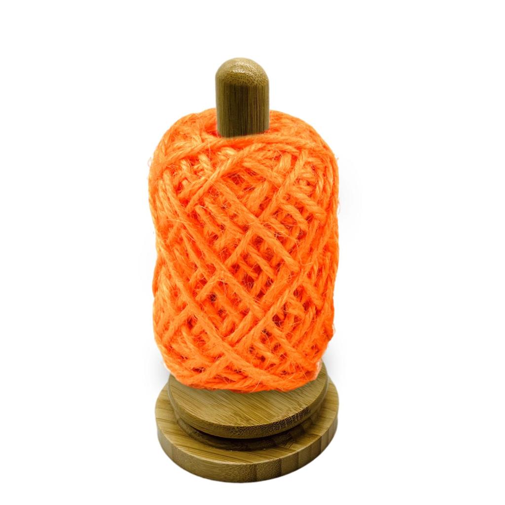 Wood Yarn Ball Holder Paper Towel Rack Vertical Rotating Weaving Tool Rack Storage Winding Roll Holder Dispenser for Crocheting