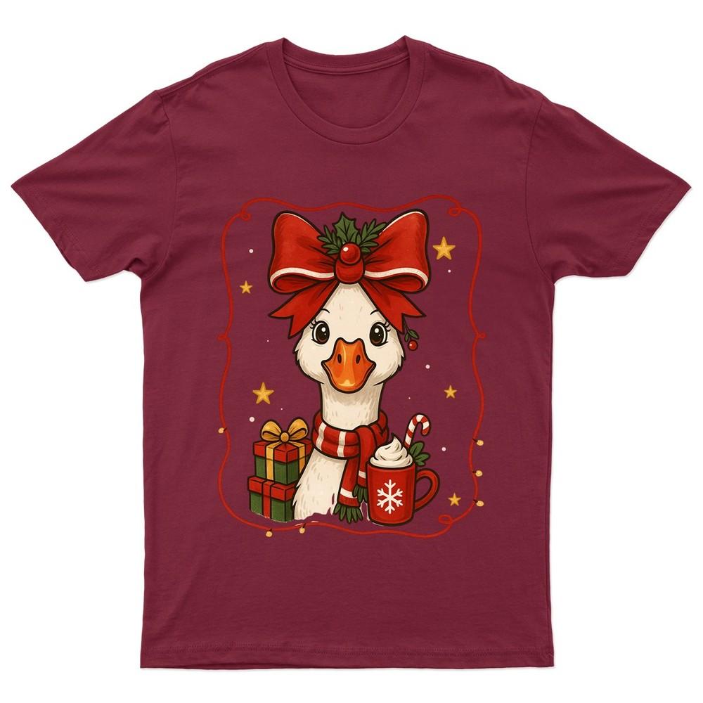 Christmas Duck Holiday Animal TShirt Unisex Gift Retro Seasonal Funny Xmas