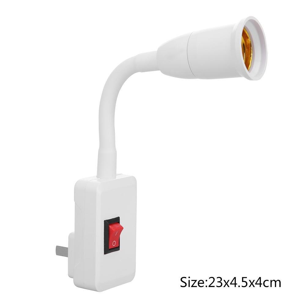 

Патрон лампы Светодиодные фонари Безопасное управление одной кнопкой Огнестойкий регулируемый вращающийся гибкий удлинительный цоколь лампы белый