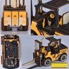 Set of 3 Wooden Puzzles: 4WD Vehicles - Bulldozer, Excavator, and Forklift (Set of 3 Construction Vehicles)