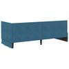 Corner Bed Frame with Mattress and Headboard 2 Pcs Blue Velvet