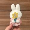 Miffy Flower Language Rabbit Charm: Tulip, Lily, Cherry Blossom Toy Pendant Keychain
